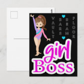 Gymnastik Girl Boss Postkarte (Vorne/Hinten)