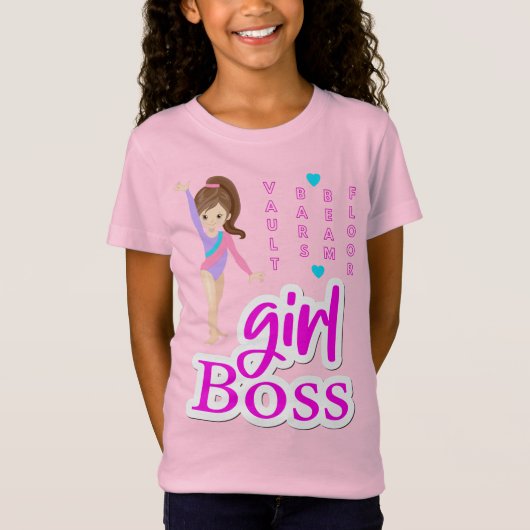 Gymnastik Girl Boss T - Shirt (Vorderseite)