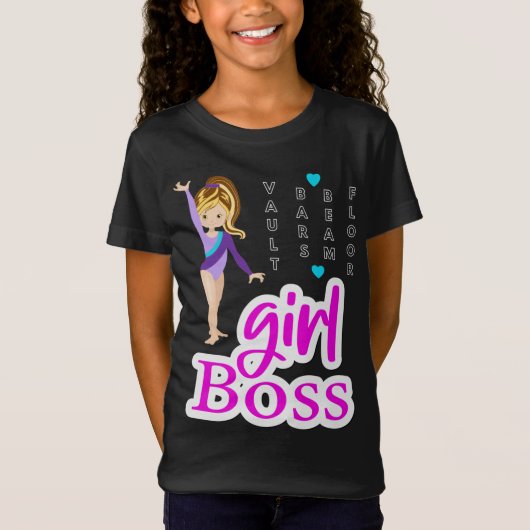 Gymnastik Girl Boss T - Shirt (Vorderseite)