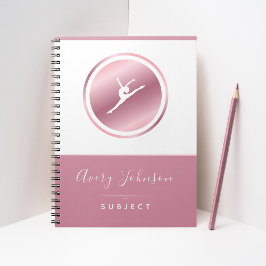 Gymnastik Girl Gymnast Silhouette Notizblock