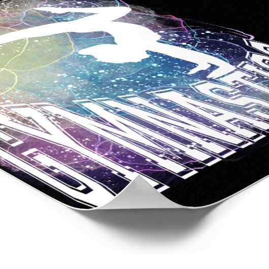 Gymnastik Girl Handstand Wasserfarbe Poster (Ecke)