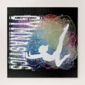 Gymnastik Girl Handstand Wasserfarbe Puzzle (Horizontal)