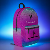 Gymnastik Girl Lila Blue Ombre Bedruckter Rucksack