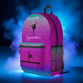 Gymnastik Girl Lila Blue Ombre Bedruckter Rucksack