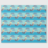 Gymnastik Girl Niedlich Blonde Gymnast Glückwunsch Geschenkpapier (Flach)