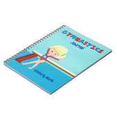 Gymnastik Girl Niedlich Custom Blonde Gymnast Notizblock (Linke Seite)