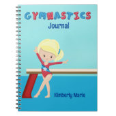 Gymnastik Girl Niedlich Custom Blonde Gymnast Notizblock (Vorderseite)
