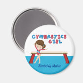 Gymnastik Girl Niedliches Personalisiertes Gymnast Magnet (Vorderseite/Rückseite)