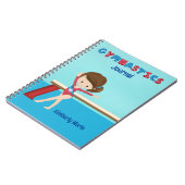 Gymnastik Girl Niedliches Personalisiertes Gymnast Notizblock (Linke Seite)