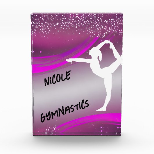 Gymnastik Girl Personalisiert Fotoblock (Vorderseite)