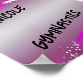 Gymnastik Girl Personalisiert Poster (Ecke)