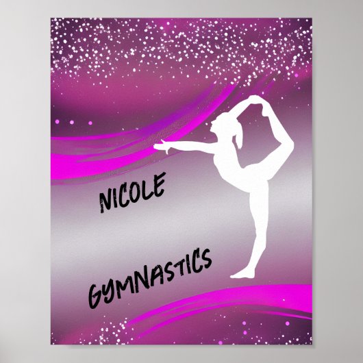 Gymnastik Girl Personalisiert Poster (Vorne)