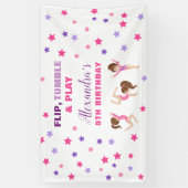 Gymnastik Girl Stars Geburtstagsparty Banner (Vertikal)