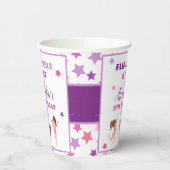 Gymnastik Girl Stars Geburtstagsparty Pappbecher (Links)