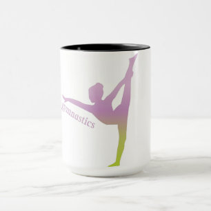 Gymnastik Girl Stilvolle Girly Color Silhouette Tasse