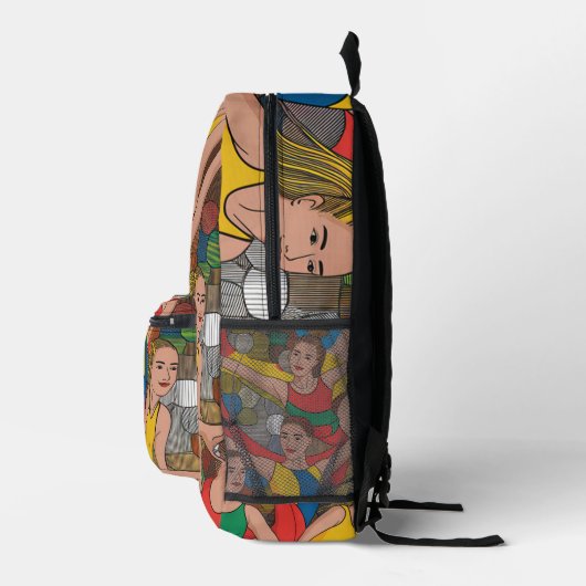 Gymnastik Girls Acro Dancers buntes Muster Bedruckter Rucksack (Rechts)