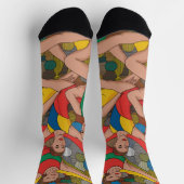 Gymnastik Girls Acro Dancers buntes Muster Socken (Oben)