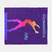 Gymnastik Girls Lila Sparkle Fleece Blanken (Vorderseite (Horizontal))