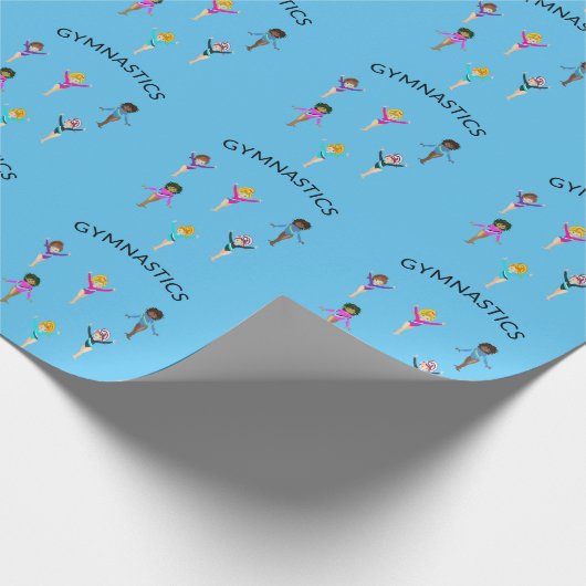 Gymnastik Girl's Packpapier mit 6 Gymnast! (Ecke)