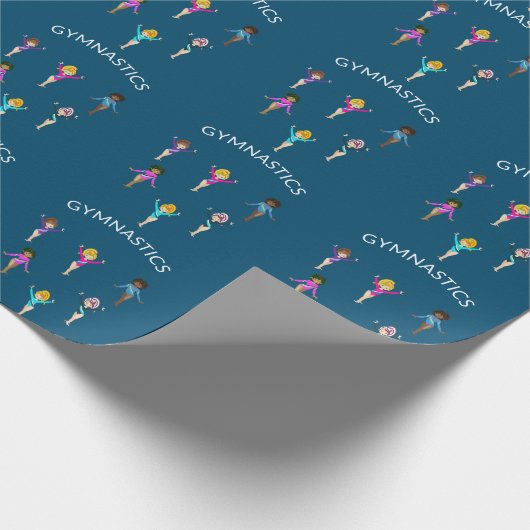 Gymnastik Girl's Packpapier mit 6 Gymnast! (Ecke)