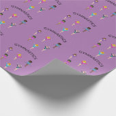 Gymnastik Girl's Packpapier mit 6 Gymnast! (Ecke)
