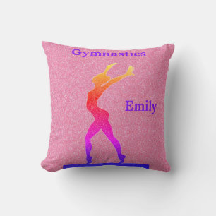 Gymnastik Girls Pink Glitzer Kissen