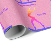 Gymnastik Girls Rosa Sparkasse Geschenkpapier (Rolleneckpunkt)
