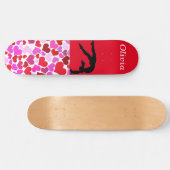Gymnastik Girls Valentine's Hearts Skateboard (Horizontal)