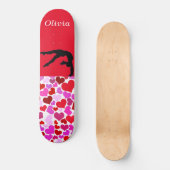 Gymnastik Girls Valentine's Hearts Skateboard (Vorderseite)