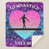 Gymnastik Glam Sherpa Blanket w/ Name Gymnast Sherpadecke (Vorderseite)