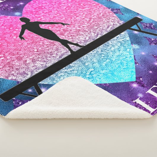 Gymnastik Glam Sherpa Blanket w/ Name Gymnast Sherpadecke (3/4)
