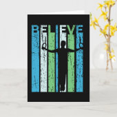 Gymnastik glauben, männliche Gymnast Retro Stil Karte (Gelbe Blume)