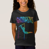 Gymnastik Glitzer Asymmetrischer Bars T - Shirt (Vorderseite)