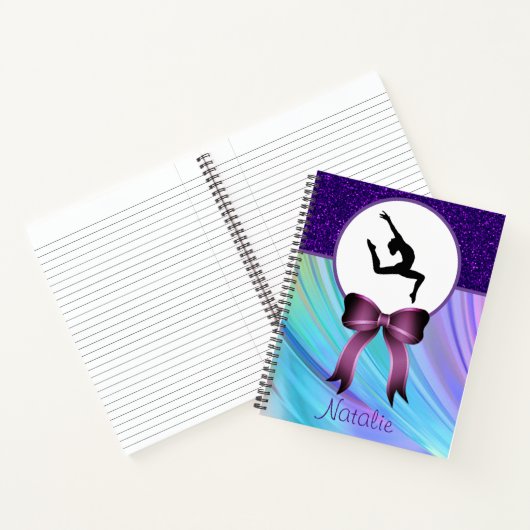 Gymnastik-Glitzer und Bow-Notebook Notizblock (Innenseite)