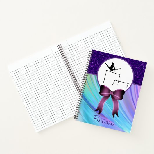Gymnastik-Glitzer und Bow-Notebook Notizblock (Innenseite)