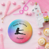 Gymnastik Glücklich Geburtstag Rainbow Paper Telle Pappteller (Party)