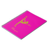 Gymnastik Gold Glitzer Gymnastik Pink Notebook Notizblock (Linke Seite)