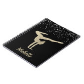 Gymnastik Gold Glitzer Notizblock (Linke Seite)