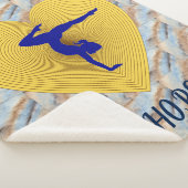 Gymnastik goldenes Herz mit Gymnast Sherpa Decke. Sherpadecke (3/4)