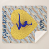 Gymnastik goldenes Herz mit Gymnast Sherpa Decke. Sherpadecke (Vorderseite (Horizontal))