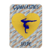 Gymnastik Goldherz mit Gymnastik Magnet (Vertikal)