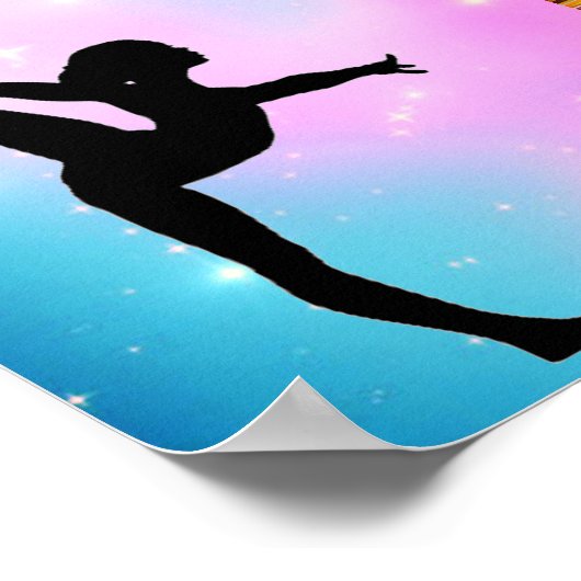 Gymnastik Gradient Poster mit dem Namen Gymnast (Ecke)