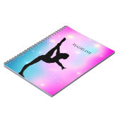 Gymnastik Gradient w/ Name Gymnast Notizblock (Linke Seite)