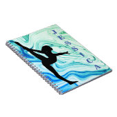 Gymnastik Grün / Blau Foto Notebook Notizblock (Rechte Seite)