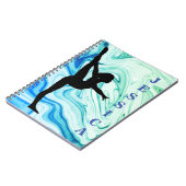 Gymnastik Grün / Blau Foto Notebook Notizblock (Linke Seite)