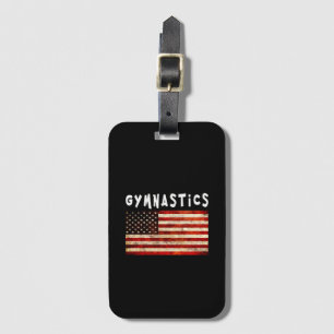 Gymnastik Grunge American USA Flag Gepäckanhänger