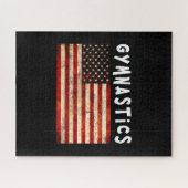 Gymnastik Grunge American USA Flag Puzzle (Horizontal)