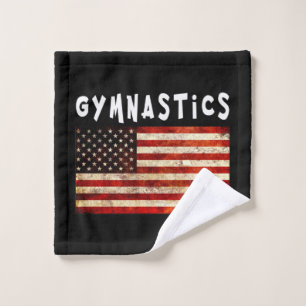 Gymnastik Grunge American USA Flag Waschlappen
