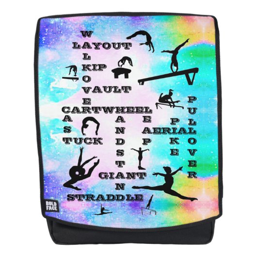 Gymnastik Gymnast Crosswords Rucksack (Vorderseite)