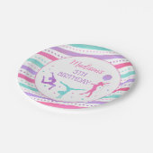 Gymnastik Gymnast Geburtstagsparty Paper Teller (Schrägansicht)